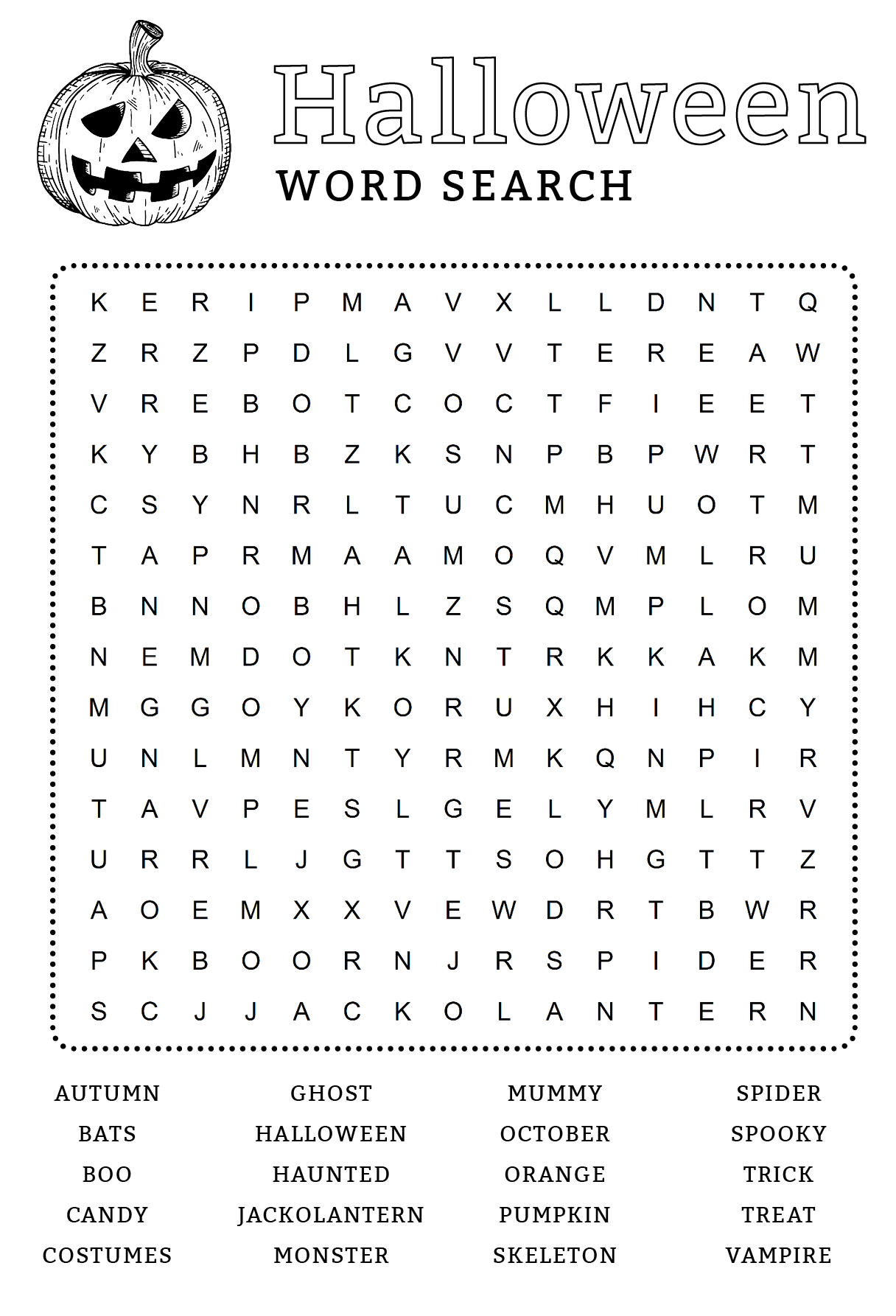 Coloriage Halloween Mot Cache Anglais - Halloween à imprimer