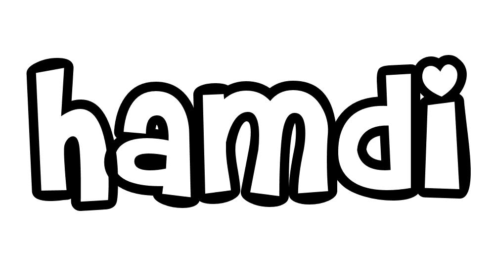 Coloriage Hamdi - Prénom à imprimer