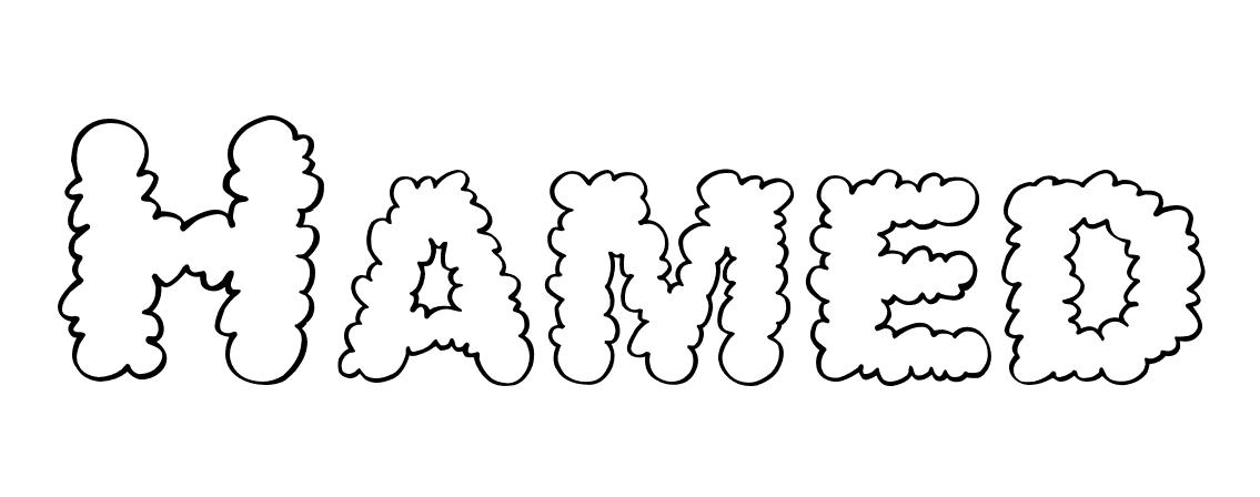 Coloriage Hamed - Prénom à imprimer