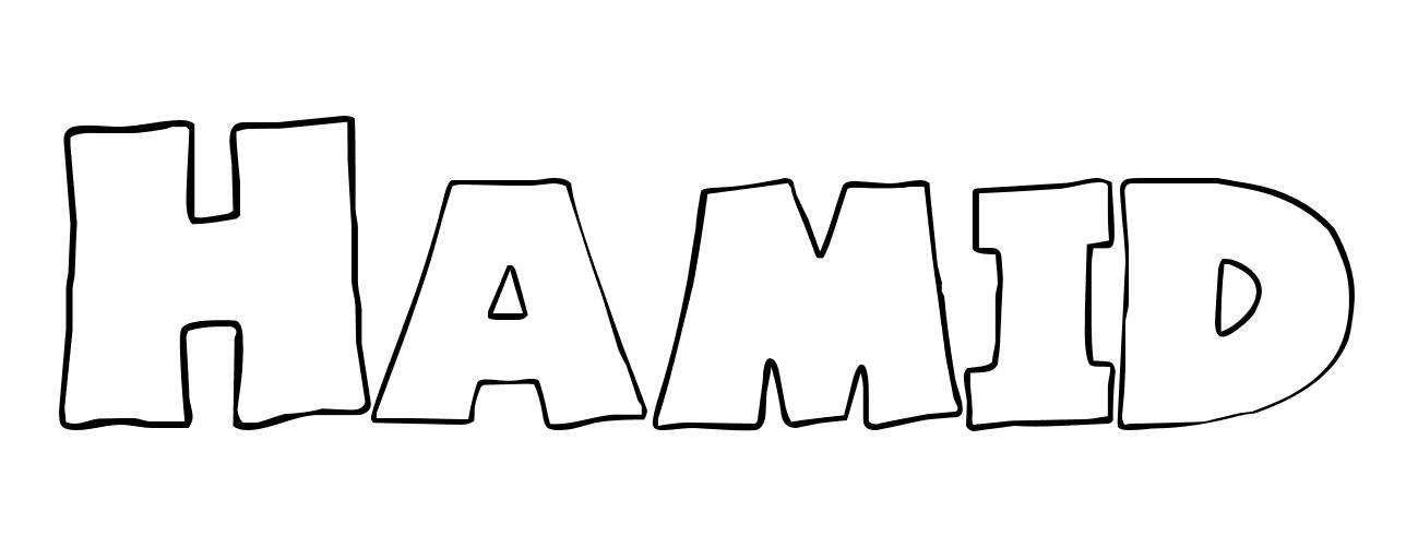 Coloriage Hamid - Prénom à imprimer
