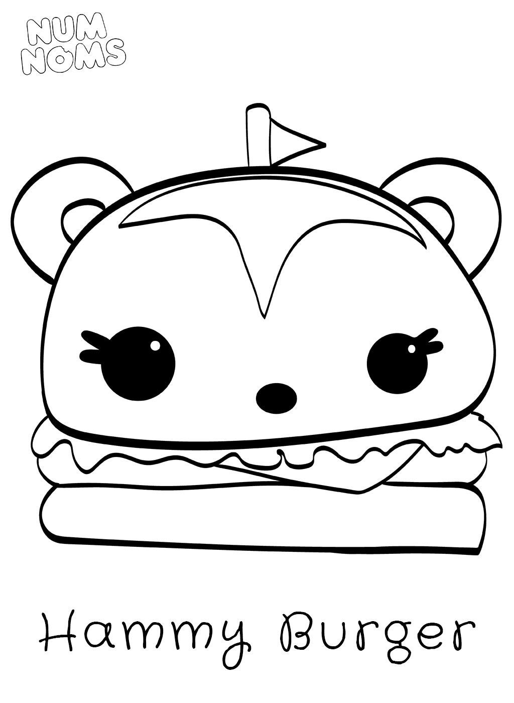 Coloriage Hammy Burger - Num noms à imprimer