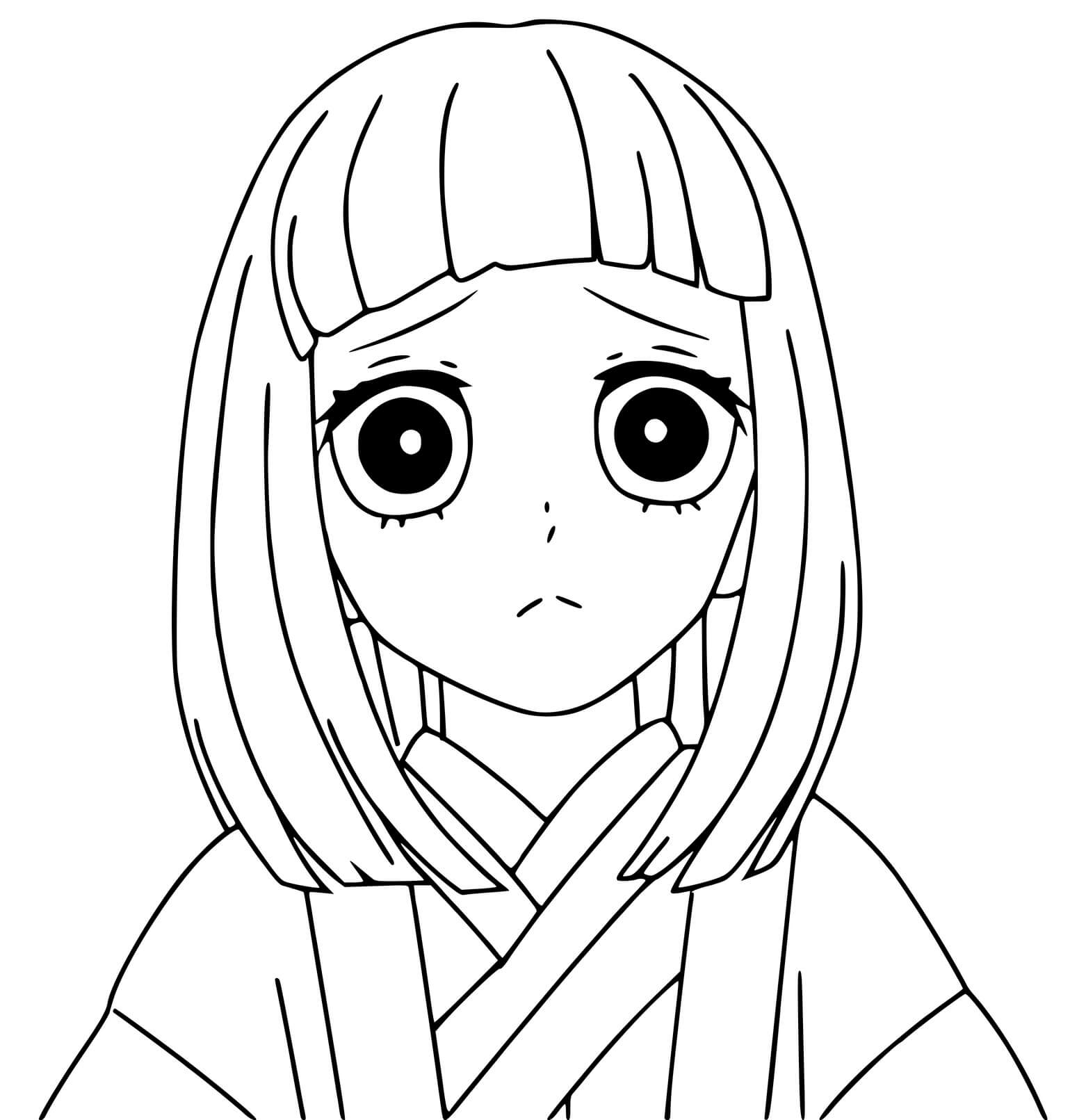 Coloriage Hanako Kamado Kimetsu No Yaib - Demon slayer à imprimer