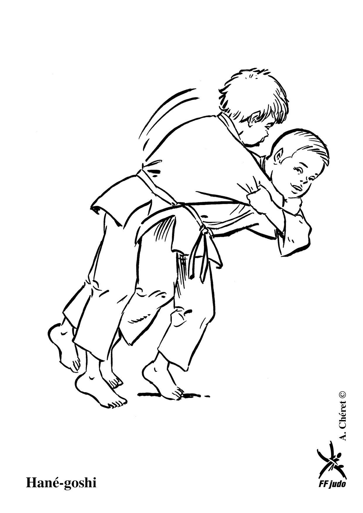 Coloriage Hane Goshi - Gulli à imprimer