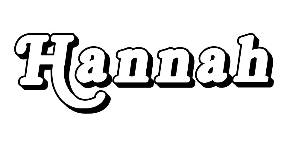 Coloriage Hannah - Prénom à imprimer