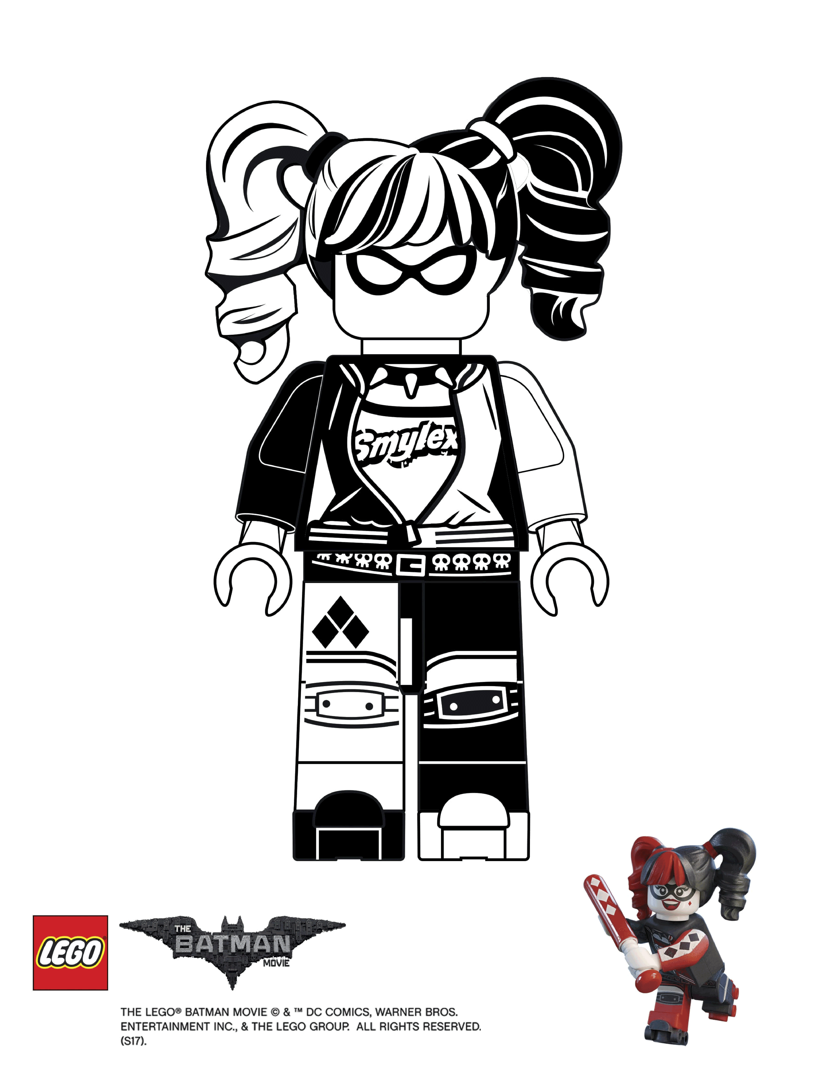Coloriage Harley Quinn Batman Lego Movie - Lego batman à imprimer