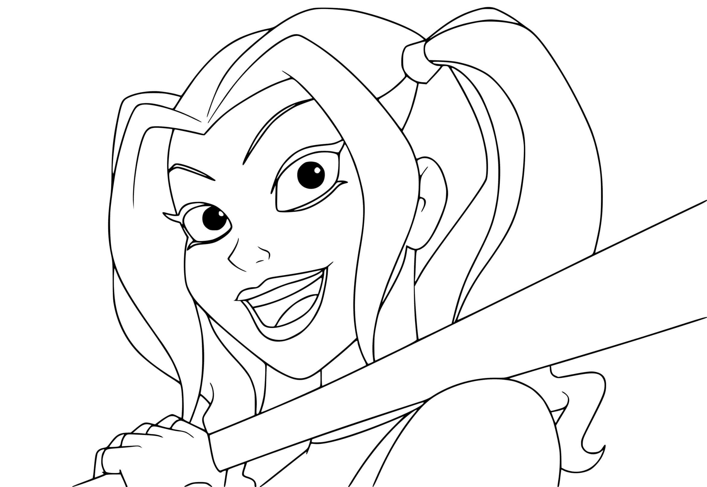 Coloriage Harley Quinn Dessin Anime - Harley quinn à imprimer