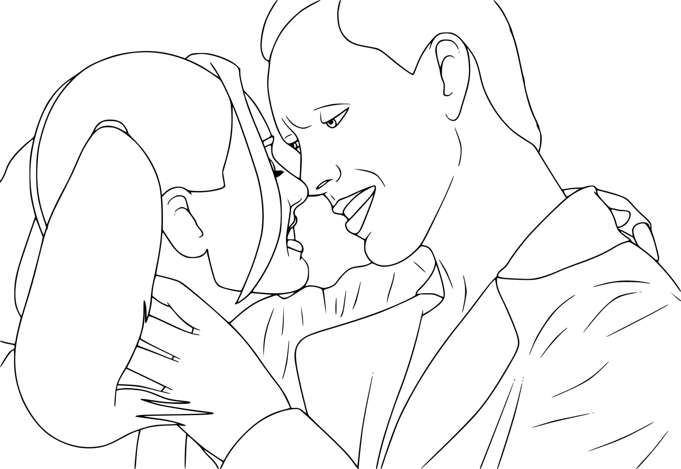Coloriage Harley Quinn Et Le Joker Du Film Suicide Squad - Harley quinn à imprimer