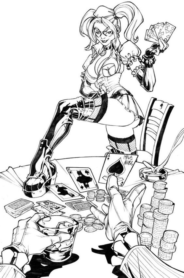 Coloriage Harley Suicide Squad - Harley quinn à imprimer