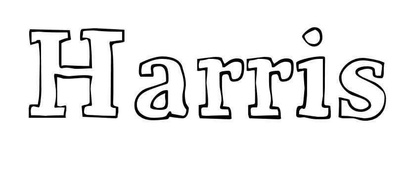Coloriage Harris - Prénom à imprimer