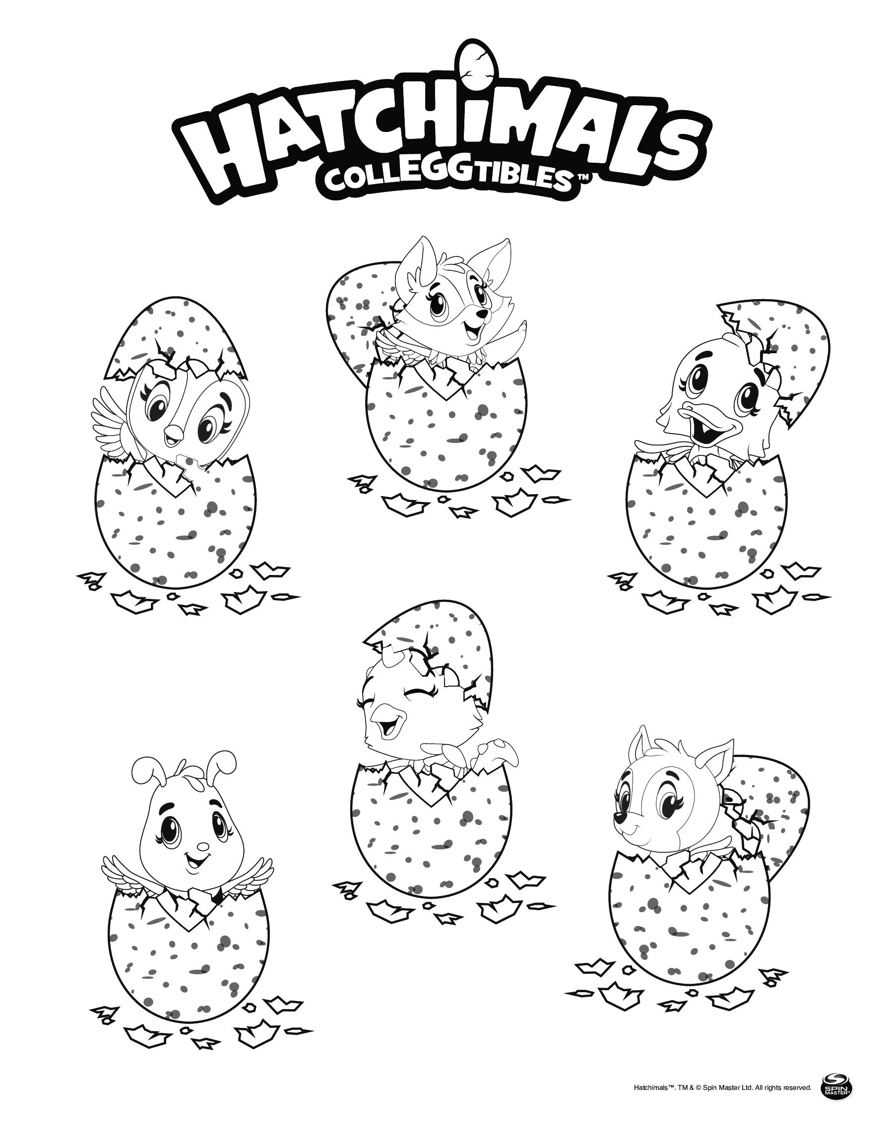 Coloriage Hatchimals Eggs - Hatchimals à imprimer