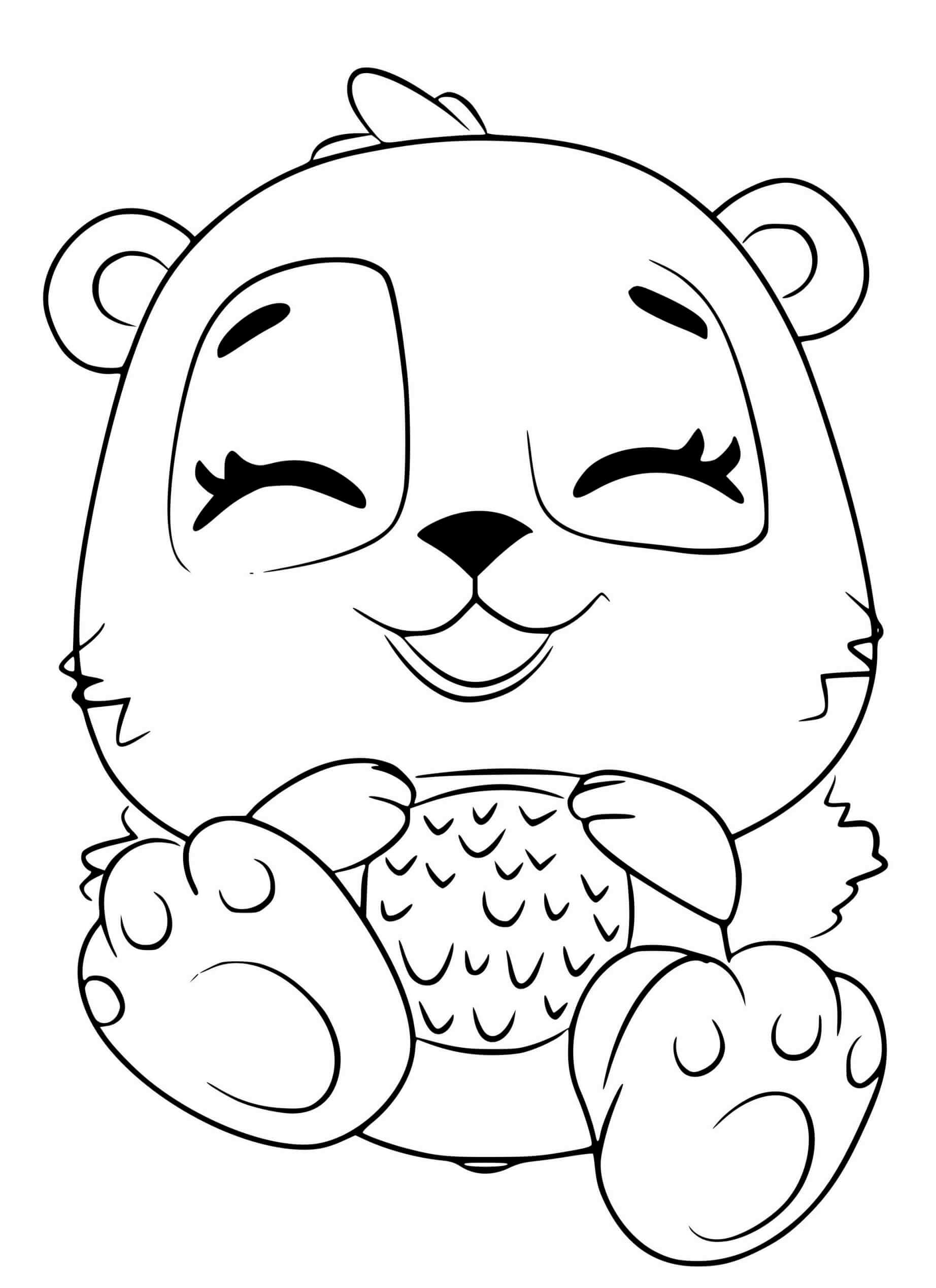 Coloriage Hatchimals Giggling Pandor - Hatchimals à imprimer