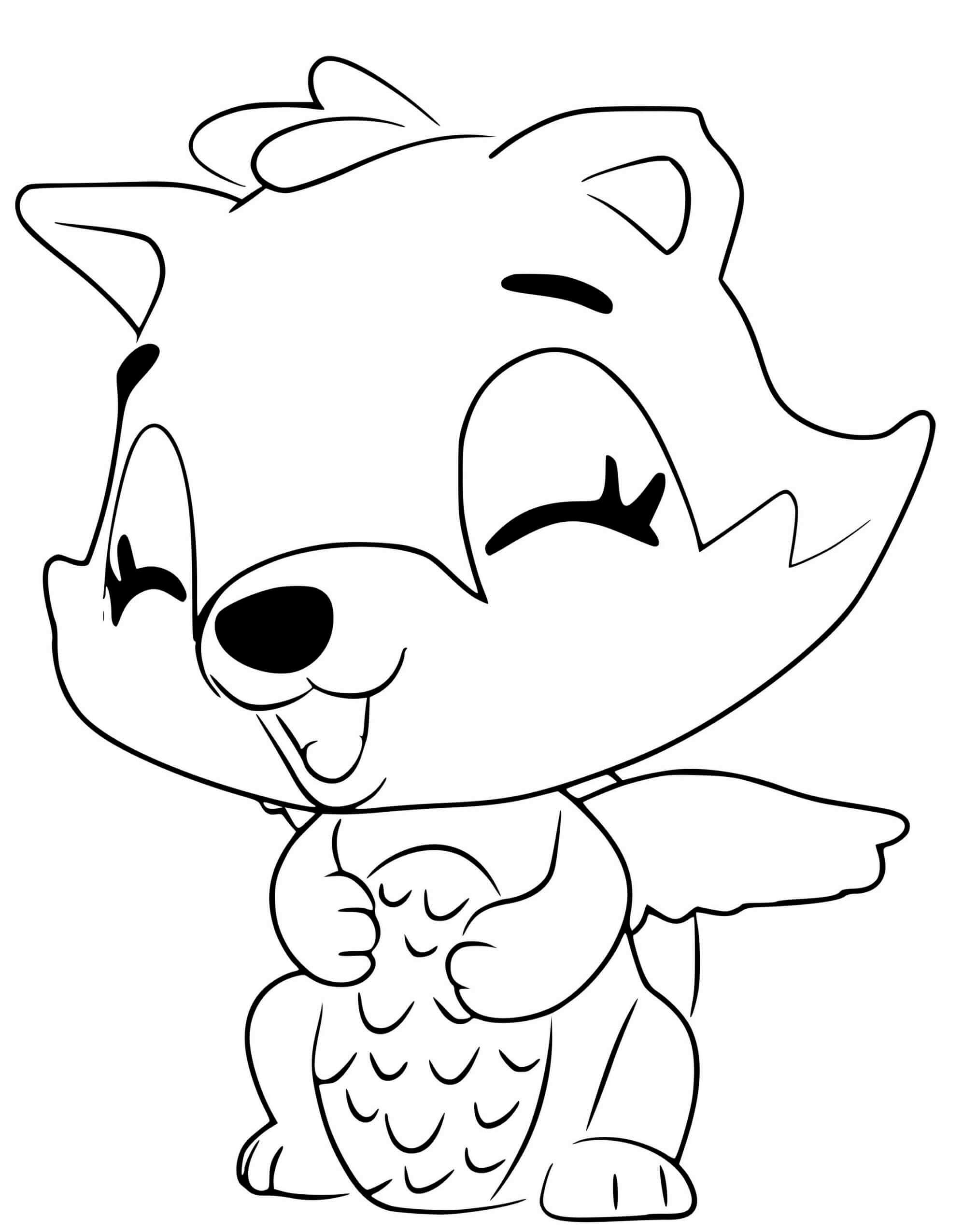 Coloriage Hatchimals Giggling Raspoon - Hatchimals à imprimer