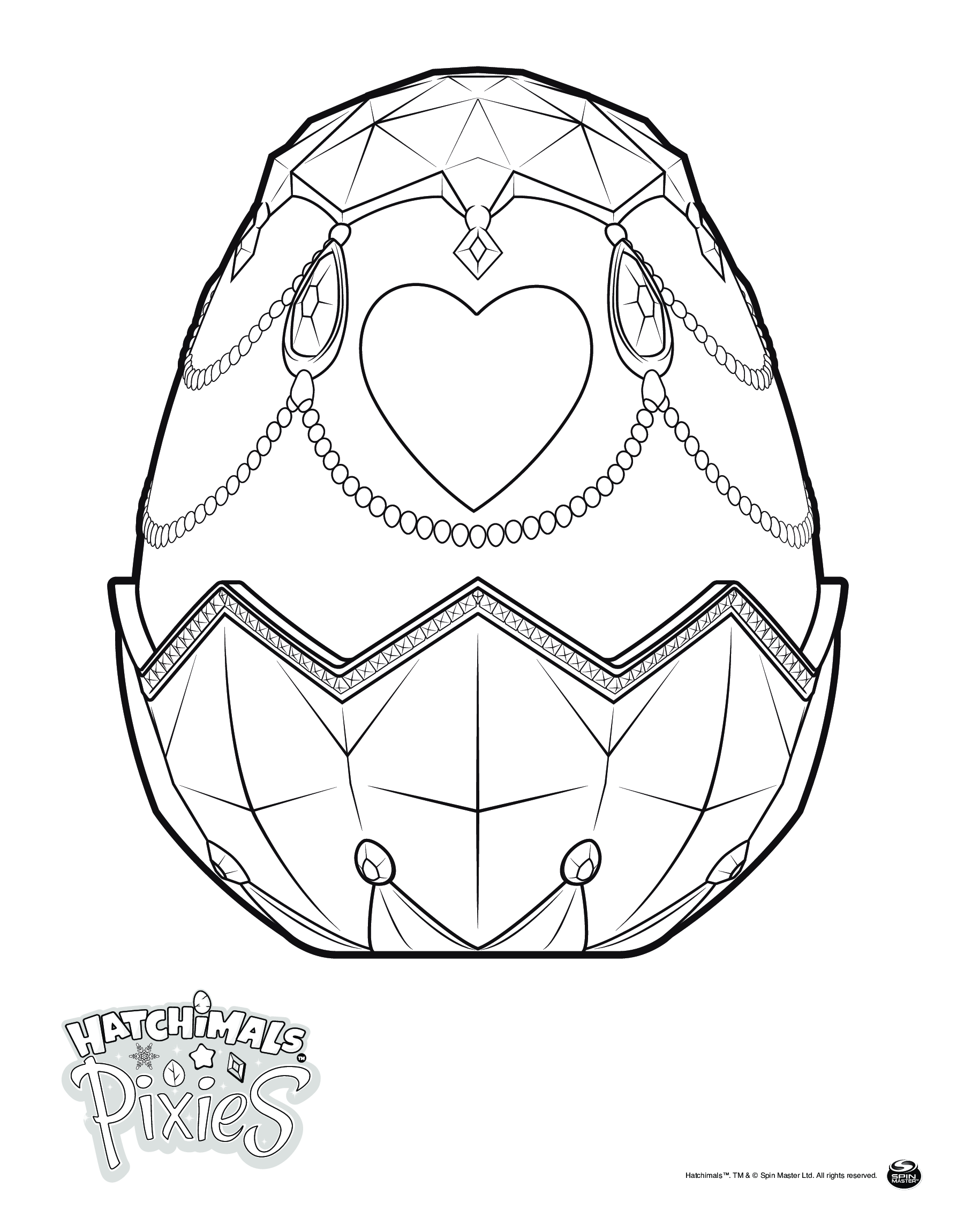 Coloriage Hatchimals Pixies Egg - Hatchimals à imprimer