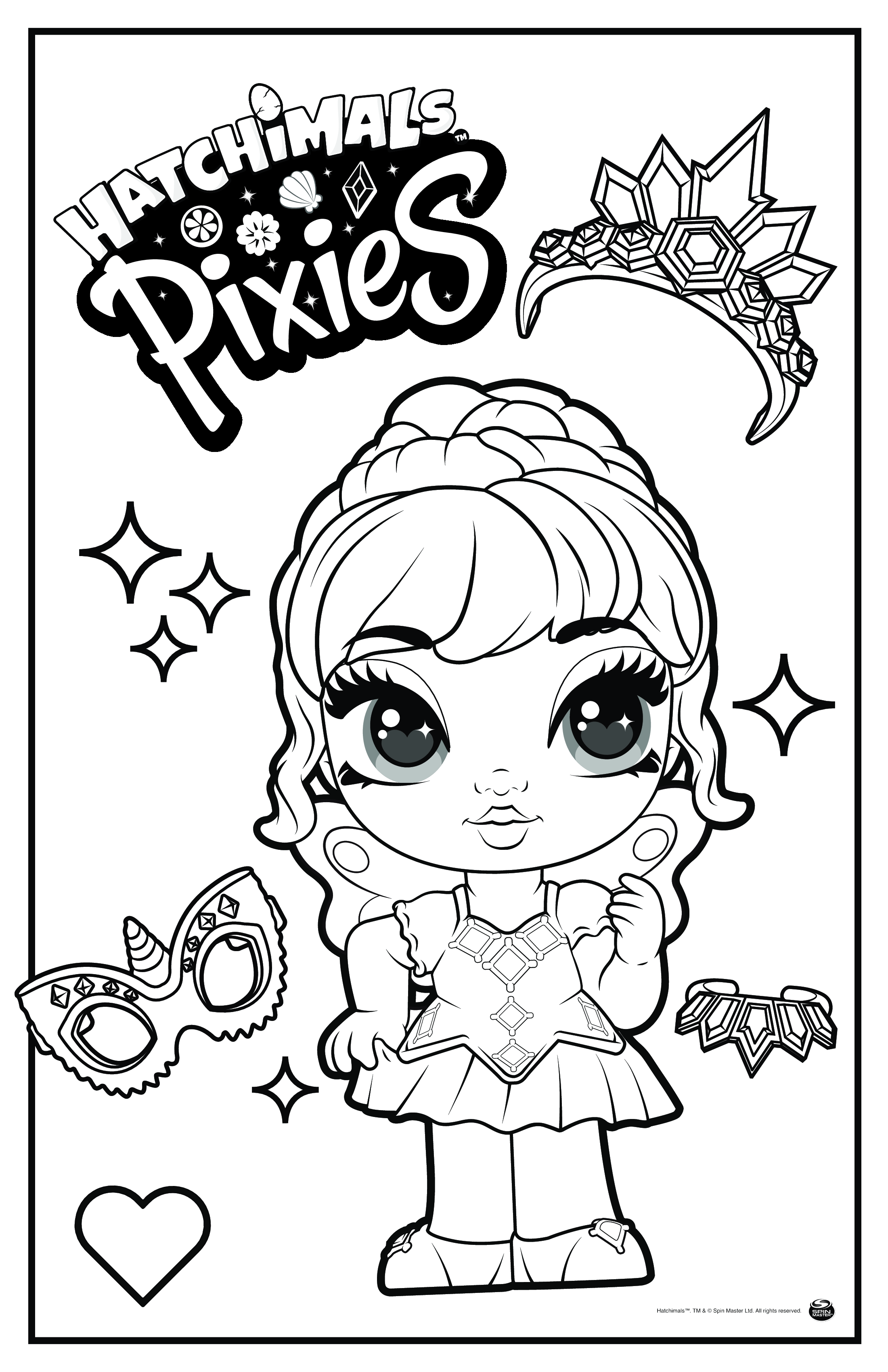 Coloriage Hatchimals Pixies Girl Season 2 arc-en-ciel - Hatchimals à imprimer
