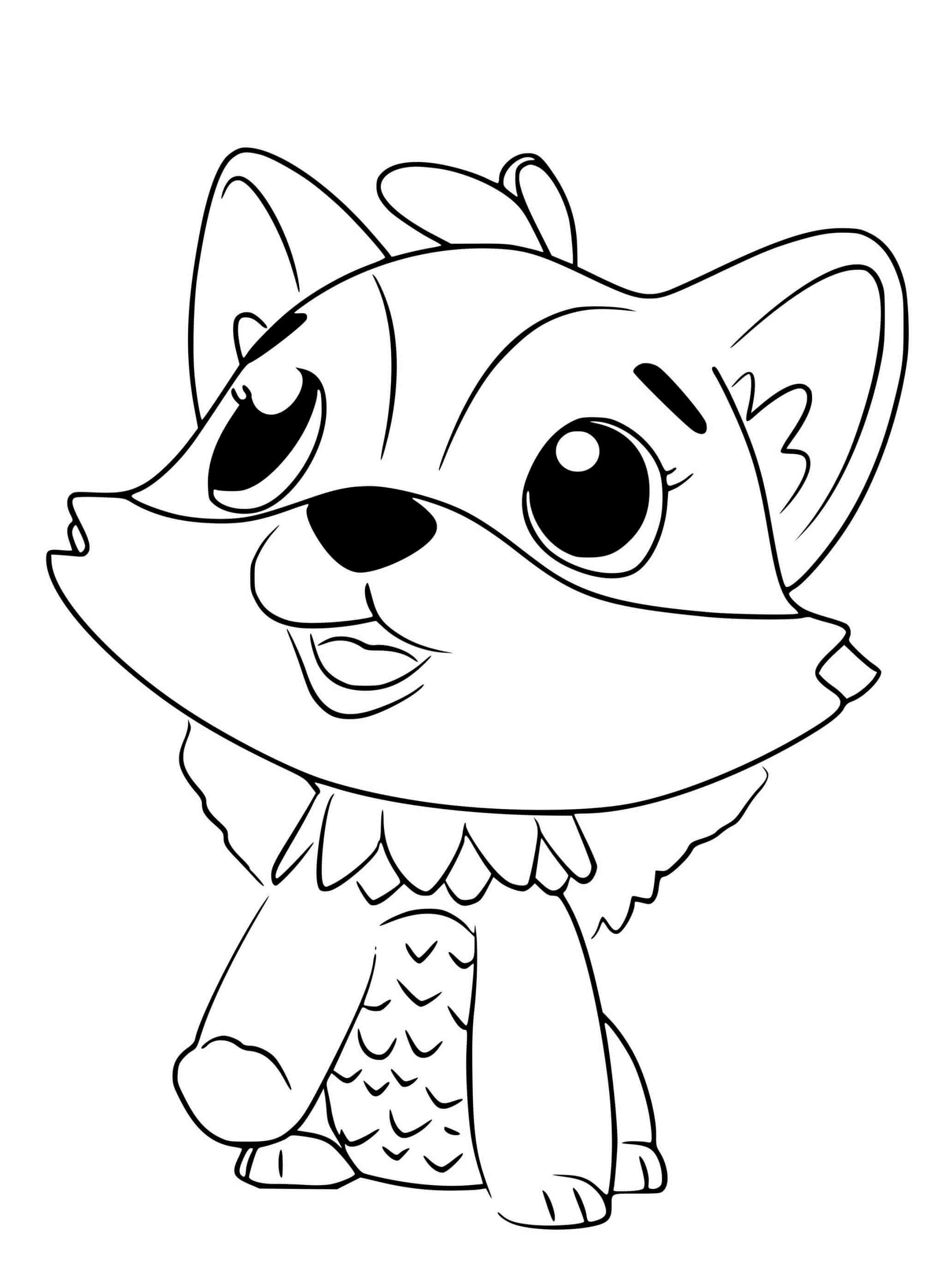 Coloriage Hatchimals Polar Foxfin - Hatchimals à imprimer