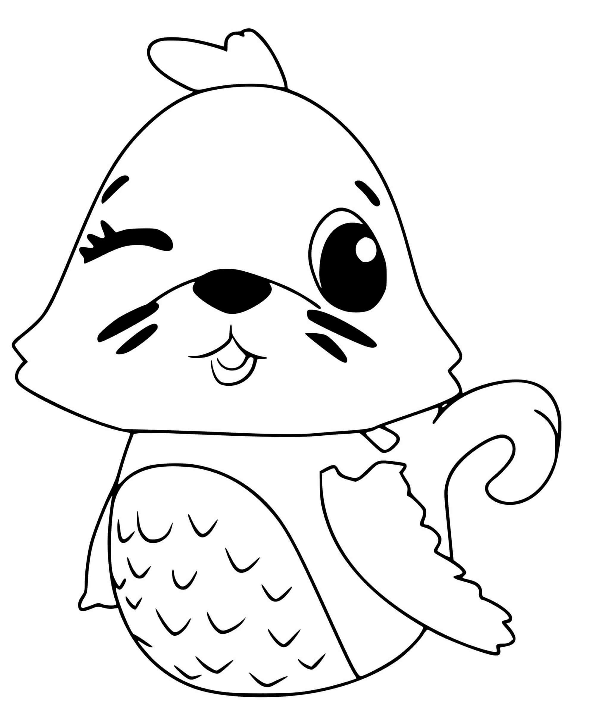 Coloriage Hatchimals Polar Sealark - Hatchimals à imprimer