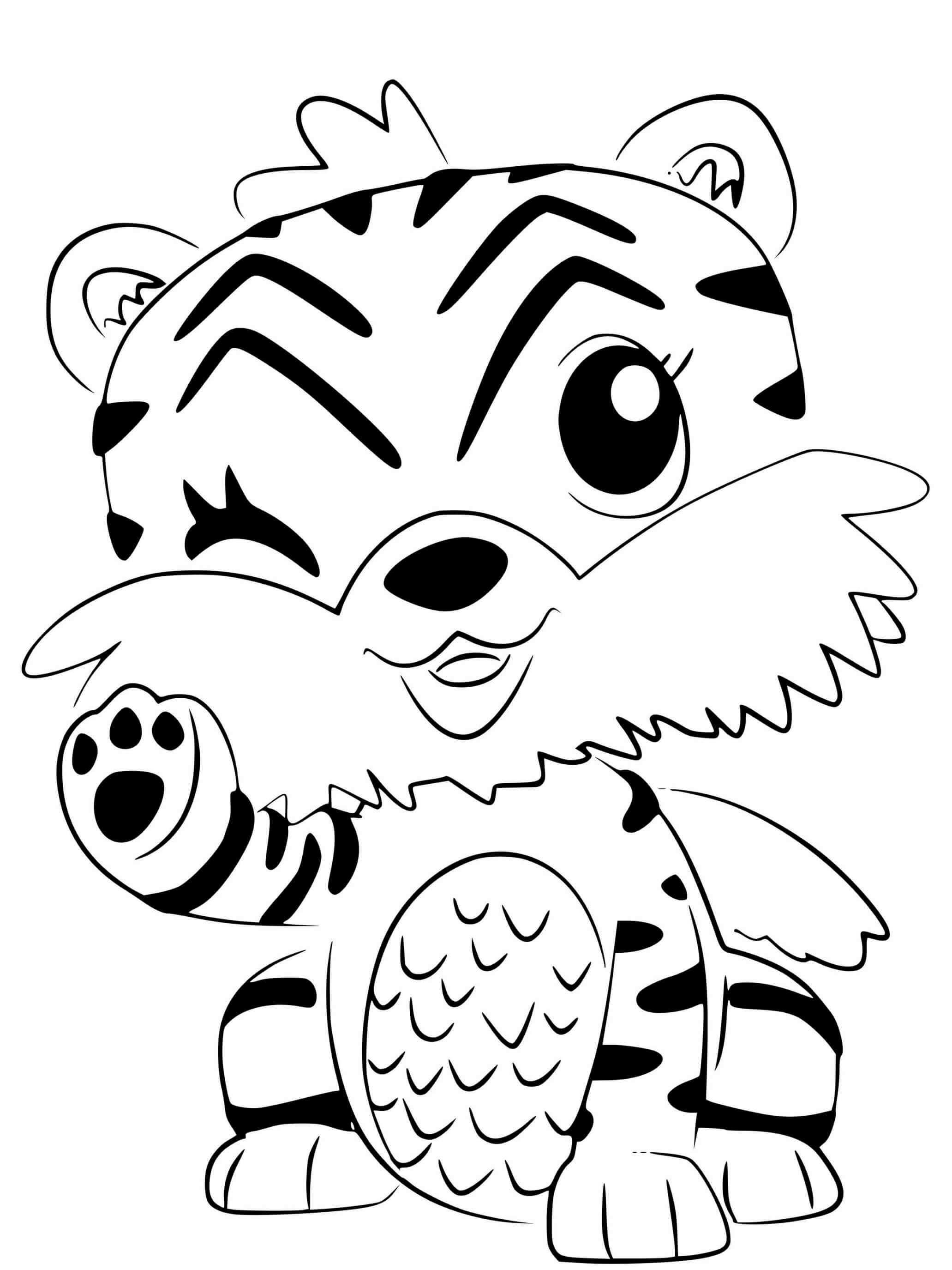 Coloriage Hatchimals Tigrette - Hatchimals à imprimer