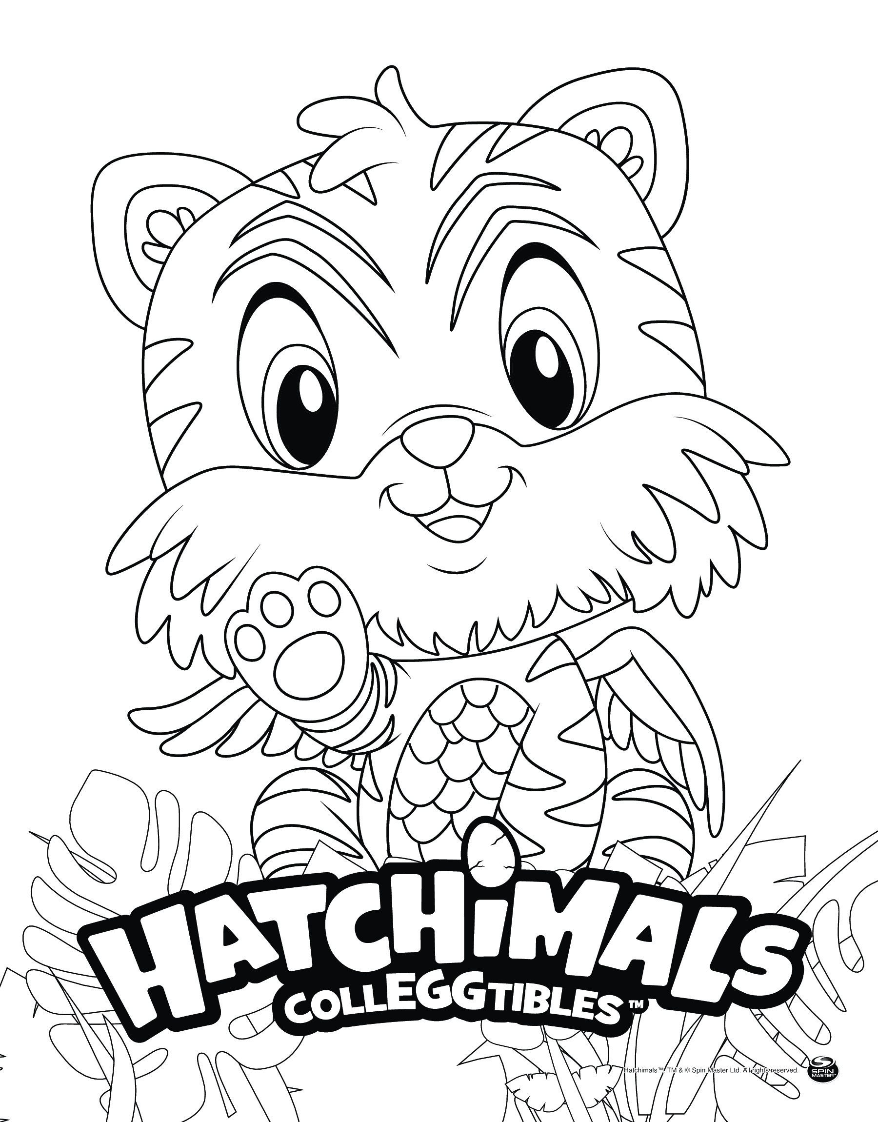 Coloriage Hatchimals Tigrette - Hatchimals à imprimer