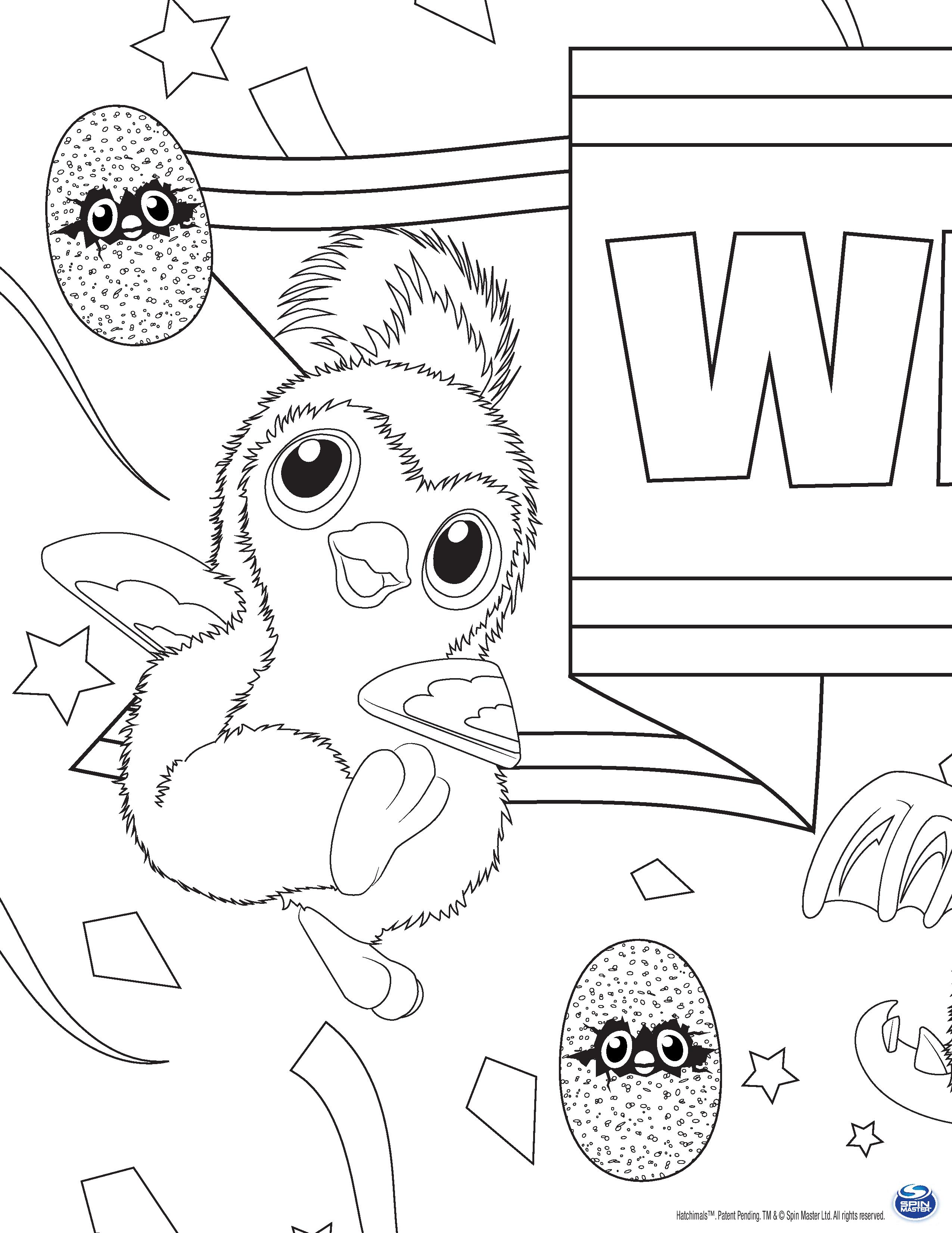 Coloriage Hatchy Hatchimals Penguala Rose - Hatchimals à imprimer