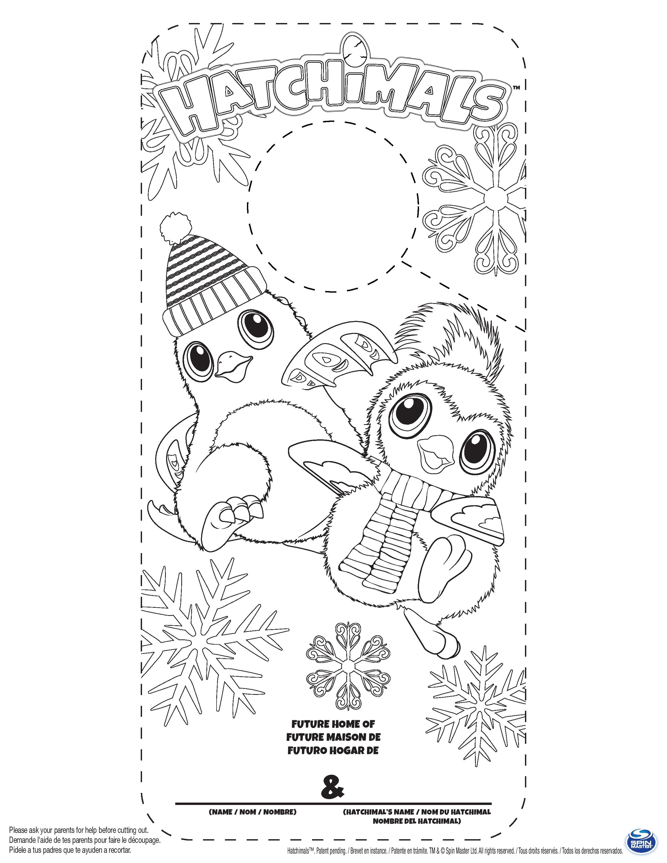 Coloriage Hatchy Hatchimals Turquoise - Hatchimals à imprimer