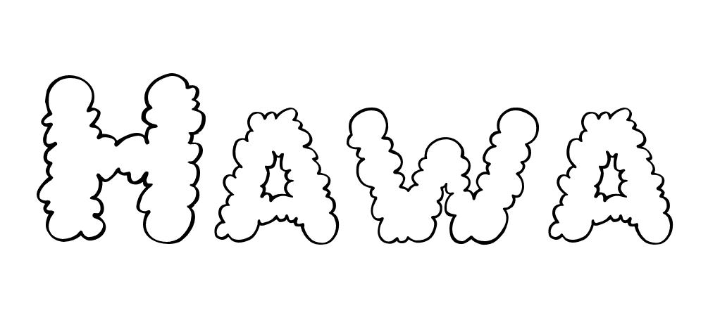 Coloriage Hawa - Prénom à imprimer
