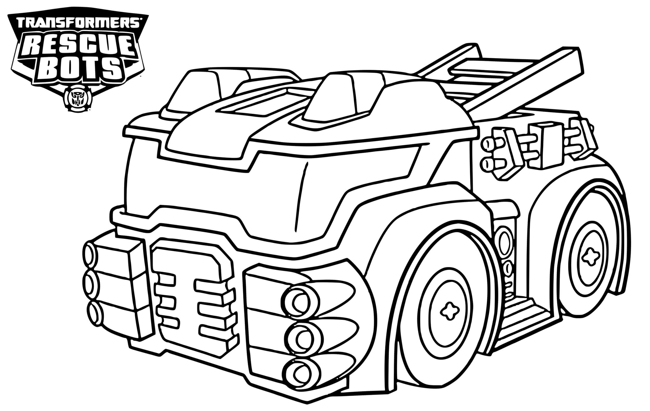 Coloriage Heatwave Robot Pompier Rescue Bots - Transformers à imprimer