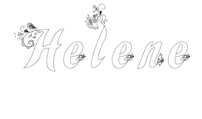 Coloriage Helene - Prénom à imprimer