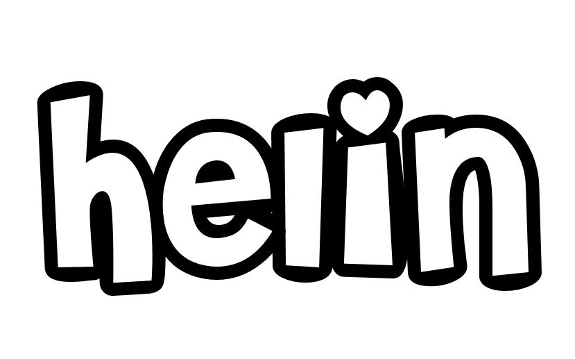 Coloriage Helin - Prénom à imprimer