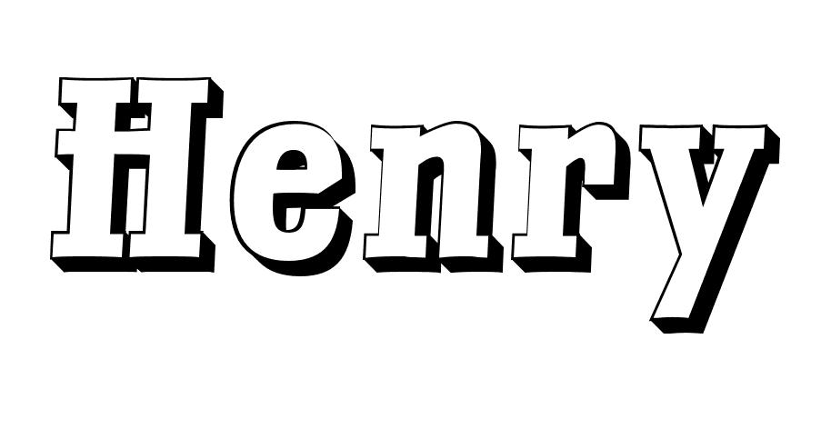 Coloriage Henry - Prénom à imprimer