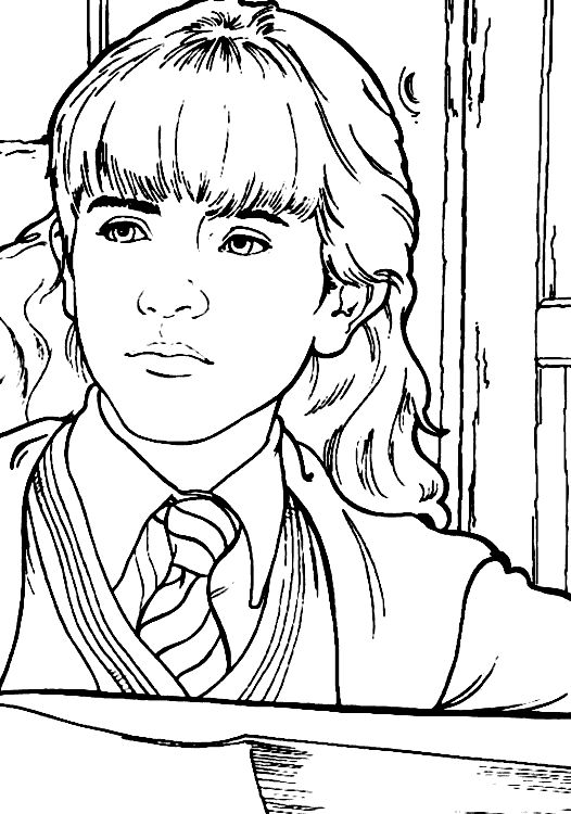 Coloriage Hermione - Harry potter à imprimer