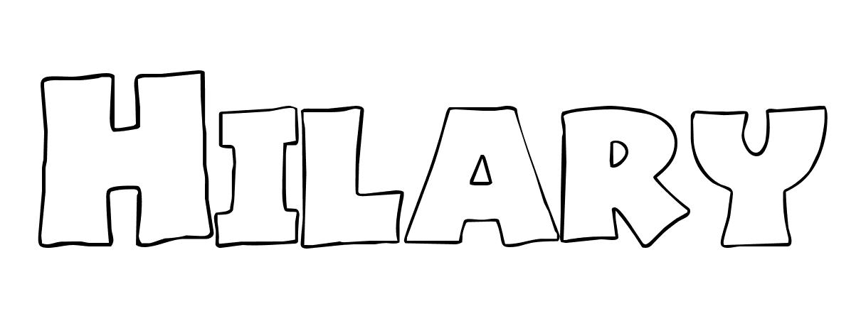 Coloriage Hilary - Prénom à imprimer