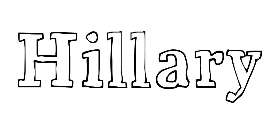 Coloriage Hillary - Prénom à imprimer