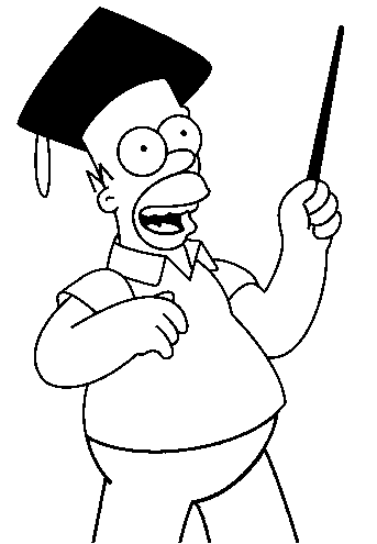 Coloriage Homer Prod D'Universite - Simpson à imprimer
