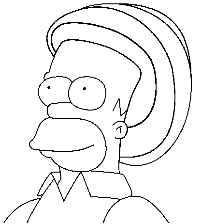 Coloriage Homer Rasta - Simpson à imprimer