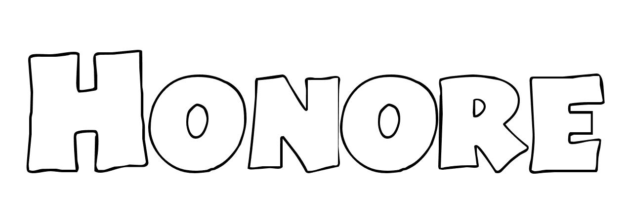 Coloriage Honore - Prénom à imprimer