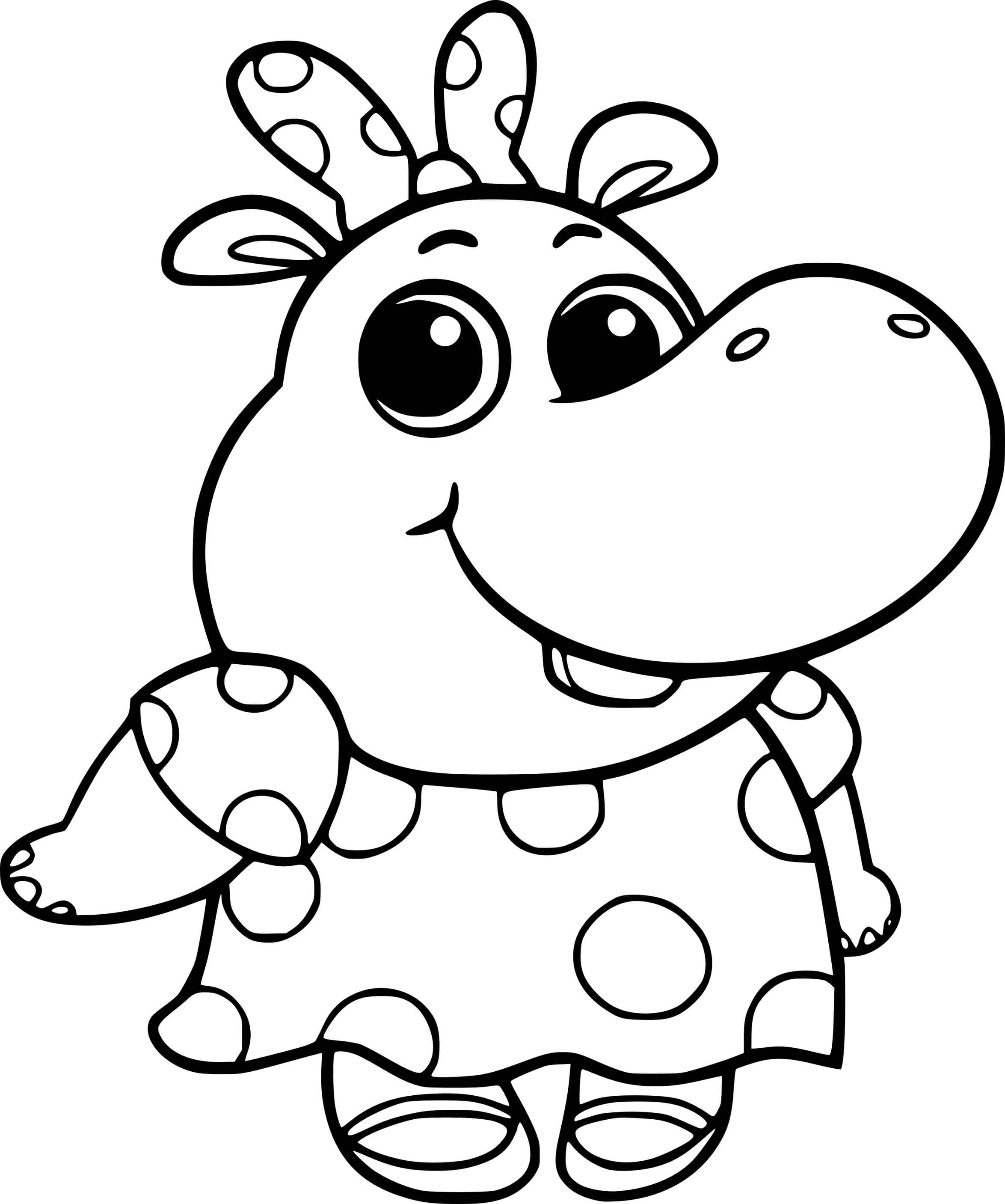 Coloriage Hop Hippo - Chip et patate à imprimer