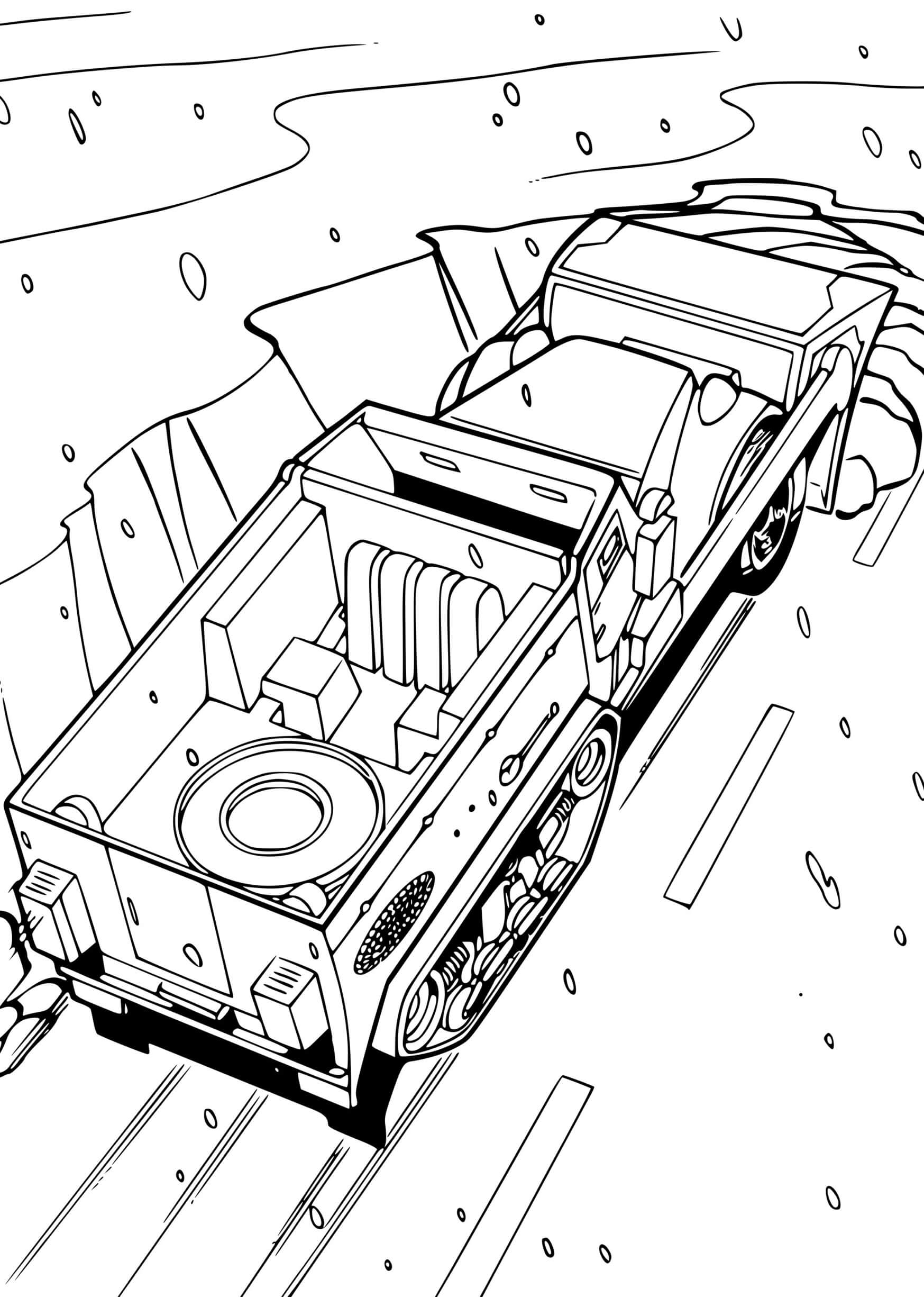 Coloriage Hot Wheels Camion - Hot wheels à imprimer