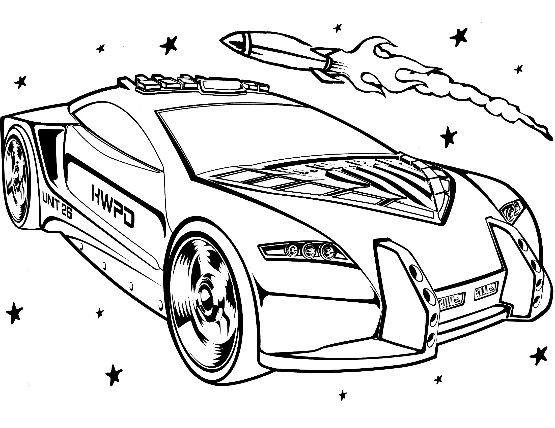 Coloriage Hot Wheels For Girls - Hot wheels à imprimer