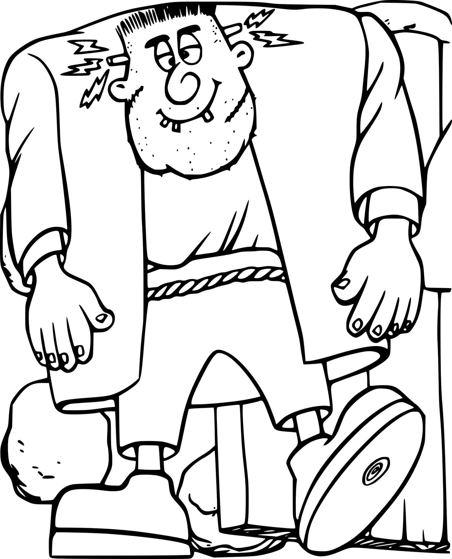 Coloriage Huge Frankenstein - Frankenstein à imprimer