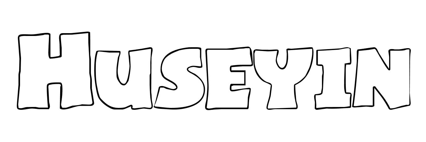 Coloriage Huseyin - Prénom à imprimer