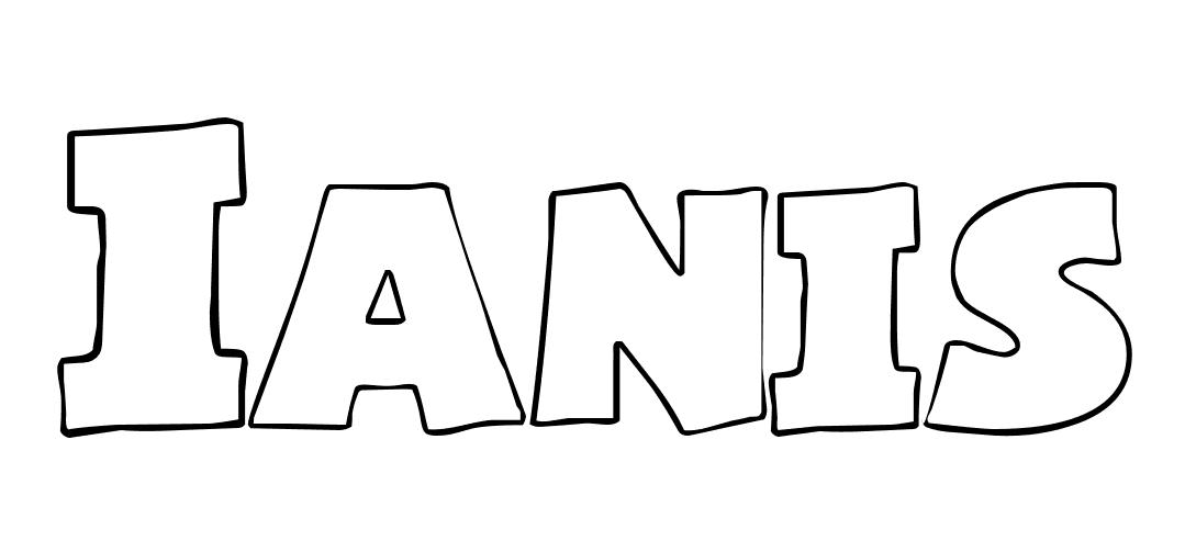 Coloriage Ianis - Prénom à imprimer