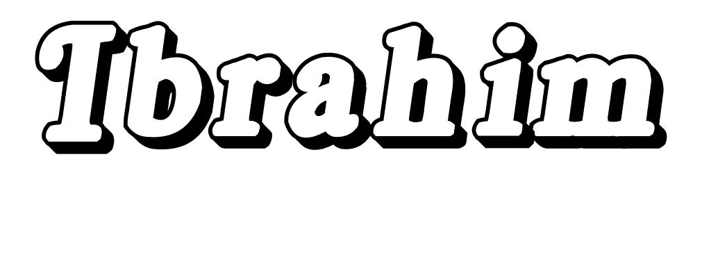 Coloriage Ibrahim - Prénom à imprimer