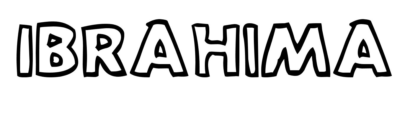Coloriage Ibrahima - Prénom à imprimer