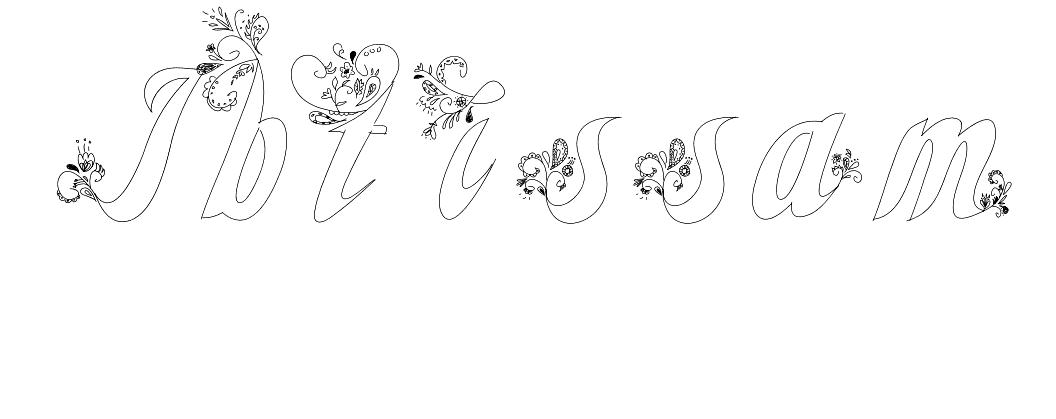 Coloriage Ibtissam - Prénom à imprimer
