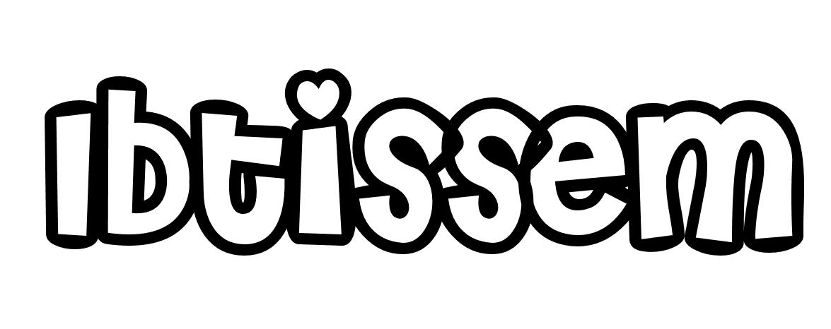 Coloriage Ibtissem - Prénom à imprimer