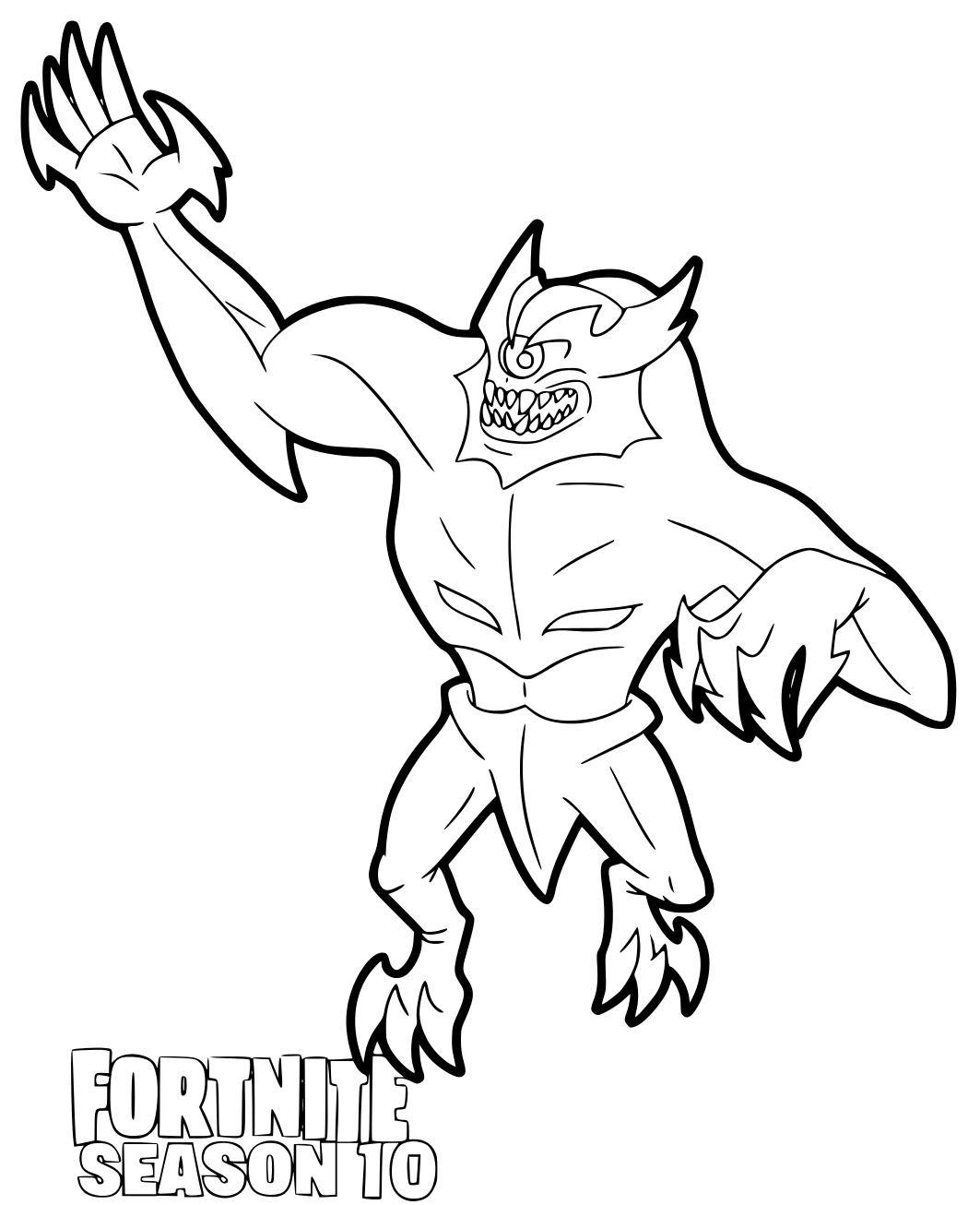 Coloriage Combattant sur pic glacé Fortnite Saison 10 - Fortnite à imprimer