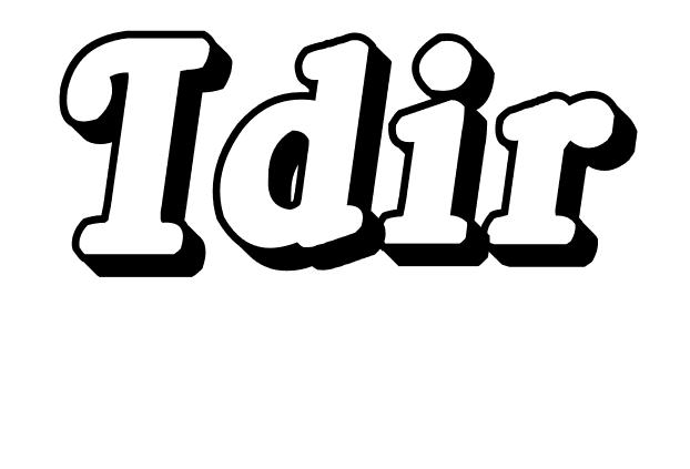 Coloriage Idir - Prénom à imprimer