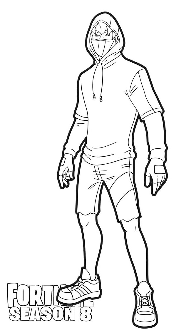 Coloriage Ikonik Fortnite avec tenue de danseur - Fortnite à imprimer