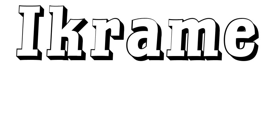 Coloriage Ikrame - Prénom à imprimer