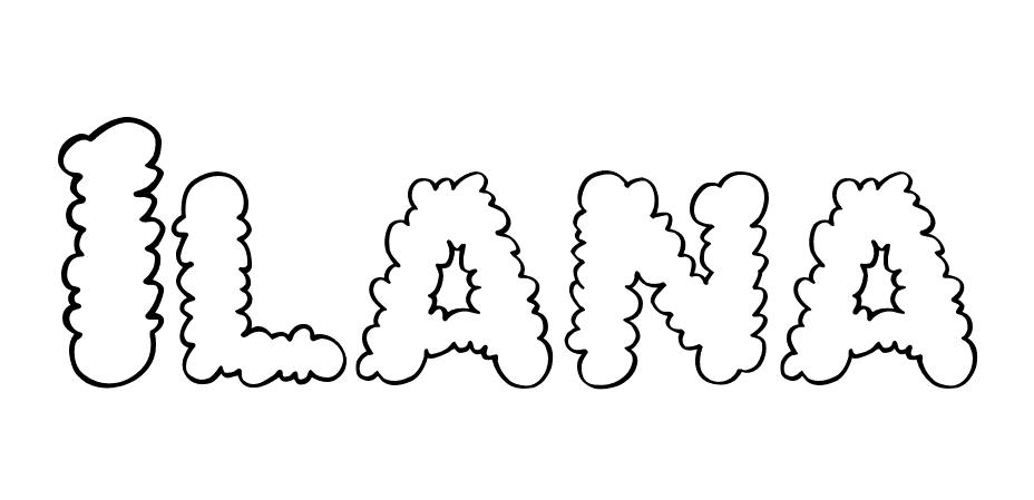 Coloriage Ilana - Prénom à imprimer